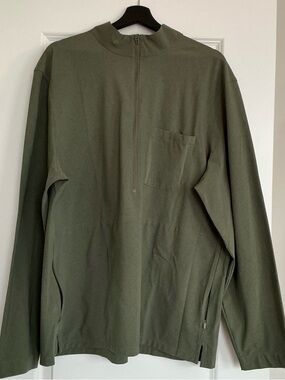 lululemon athletica Olive Green Half-Zip Shirt Jacket